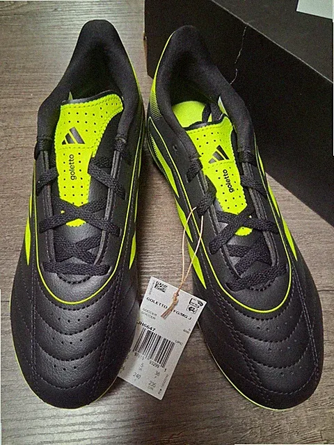 Adidas Goletto IX FG/MG J Youth Soccer Cleats US size 5 1/2 Green Black NIB