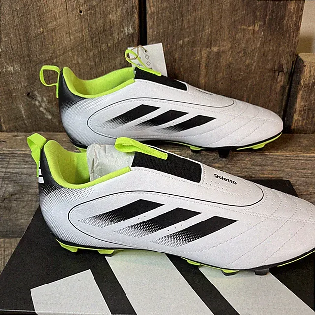 Adidas Goletto IX FG/MG Youth Soccer Cleats Green/white Size 6 NWB