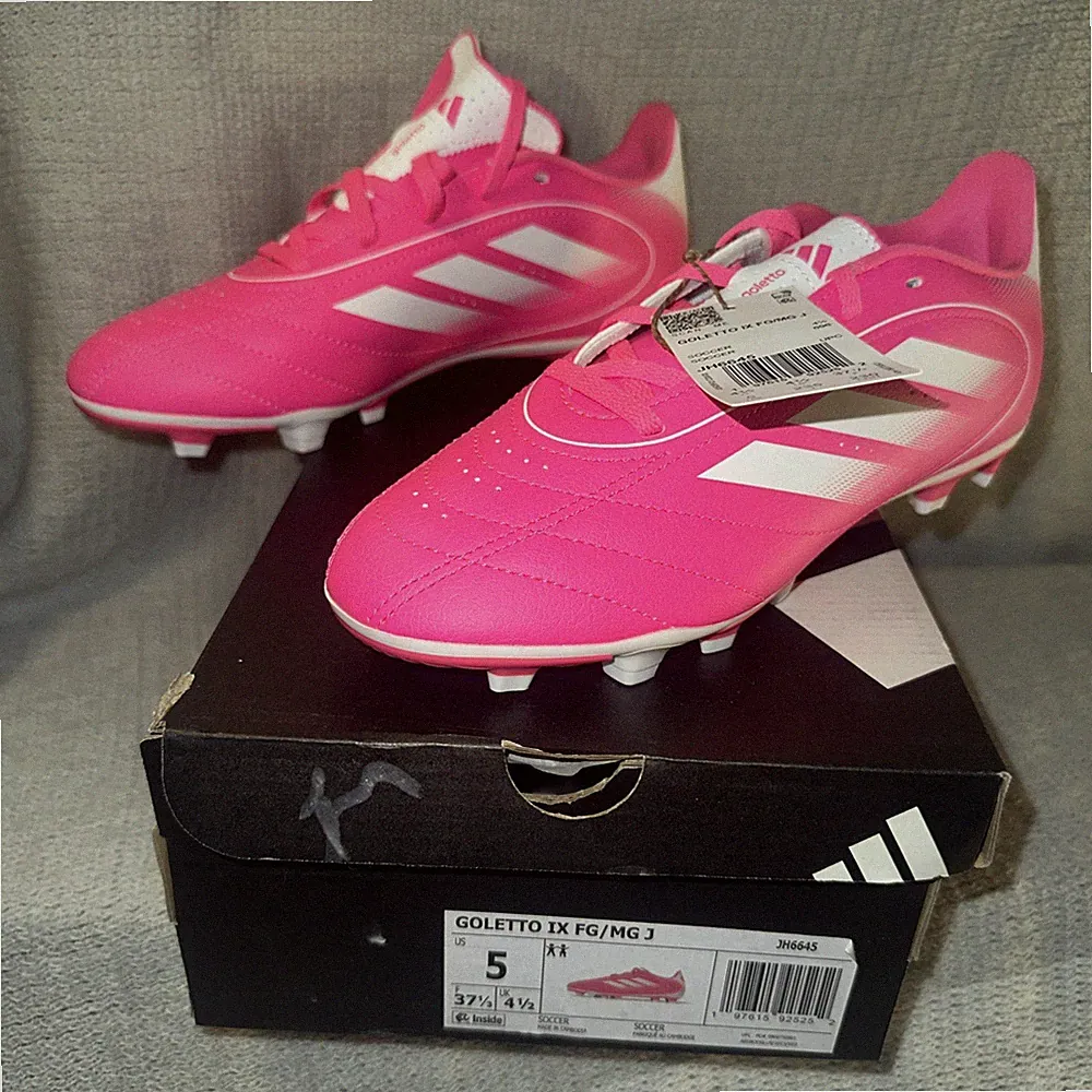 Adidas Goletto IX Firm/Multi-ground Cleats Pink Kids Size US5 with Box