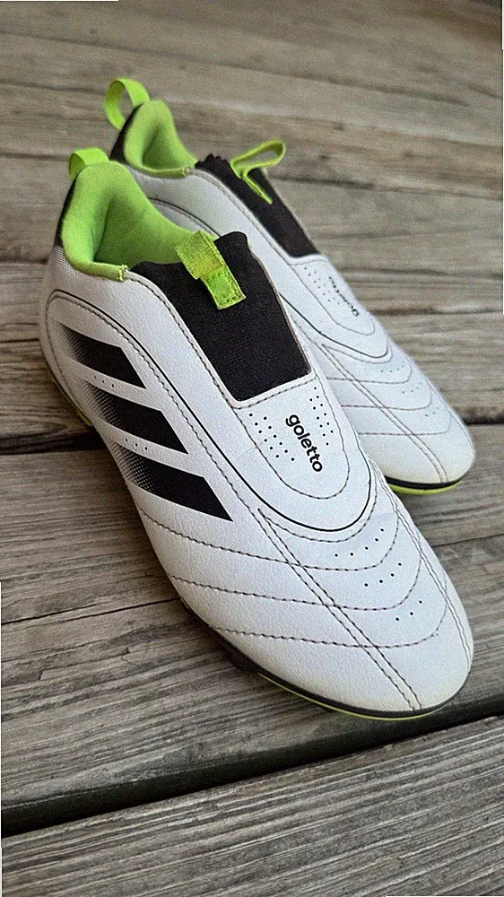 adidas Goletto IX Laceless Firm/Multi-Ground Soccer Cleats Kids - White