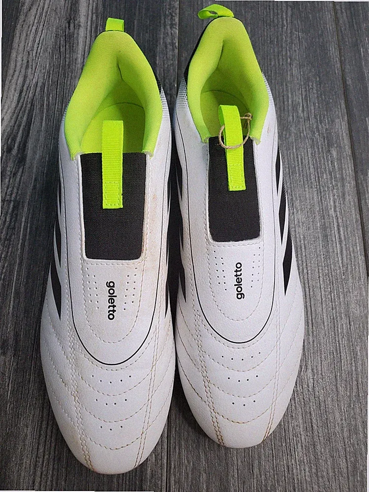 adidas Goletto IX Laceless Firm/Multi-Ground Soccer Cleats Kids - White