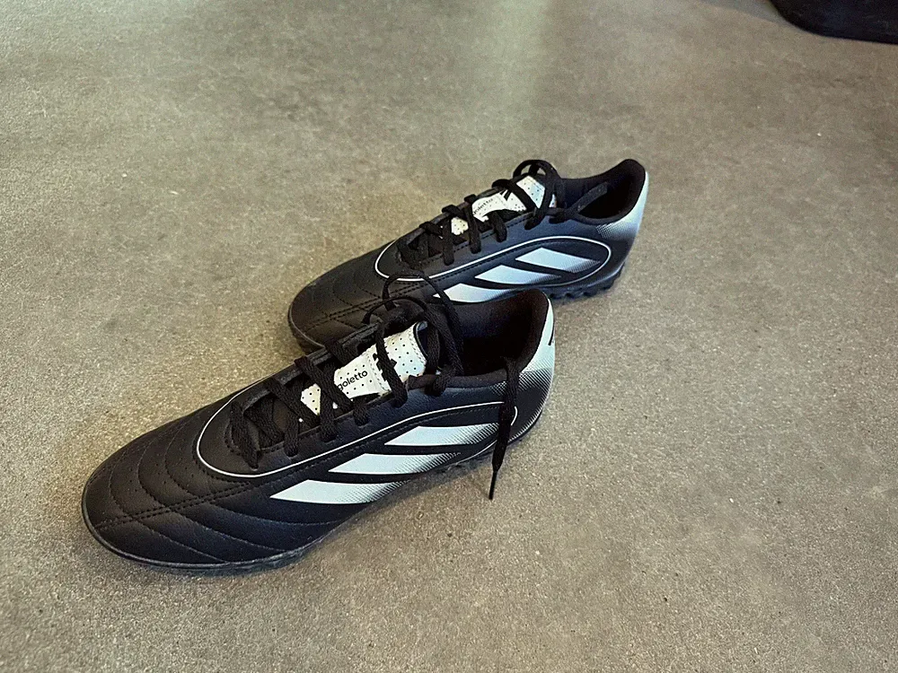 Adidas Goletto IX TF Artificial Turf Soccer Cleats Black White M 7.5