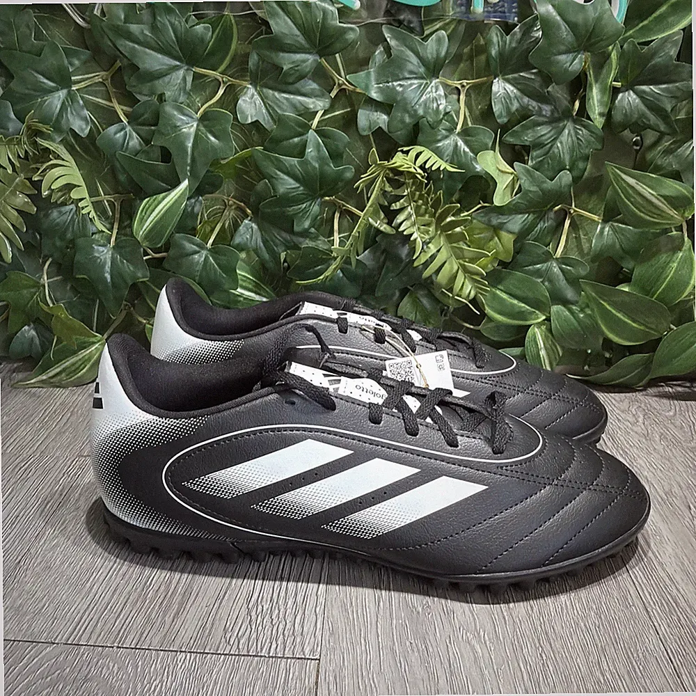 Adidas Goletto IX TF Artificial Turf Soccer Cleats Black White Men 10 IH0083