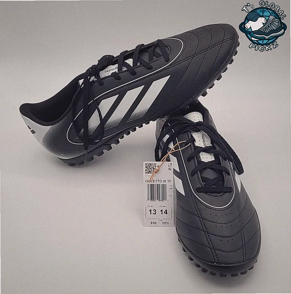 Adidas Goletto IX TF Core Black Cloud White Turf Soccer Cleats Mens size 13