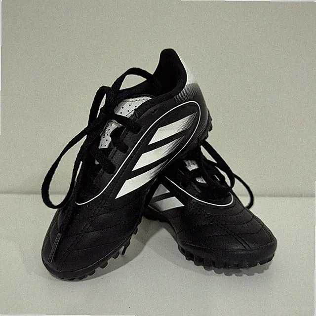 Adidas Goletto IX Turf Indoor Cleats Little Kids Size 11K Black White 3 Stripe