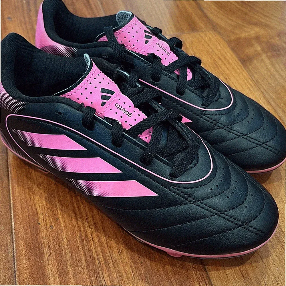 Adidas Goletto Kids Soccer Cleats Black Pink Youth Size 2