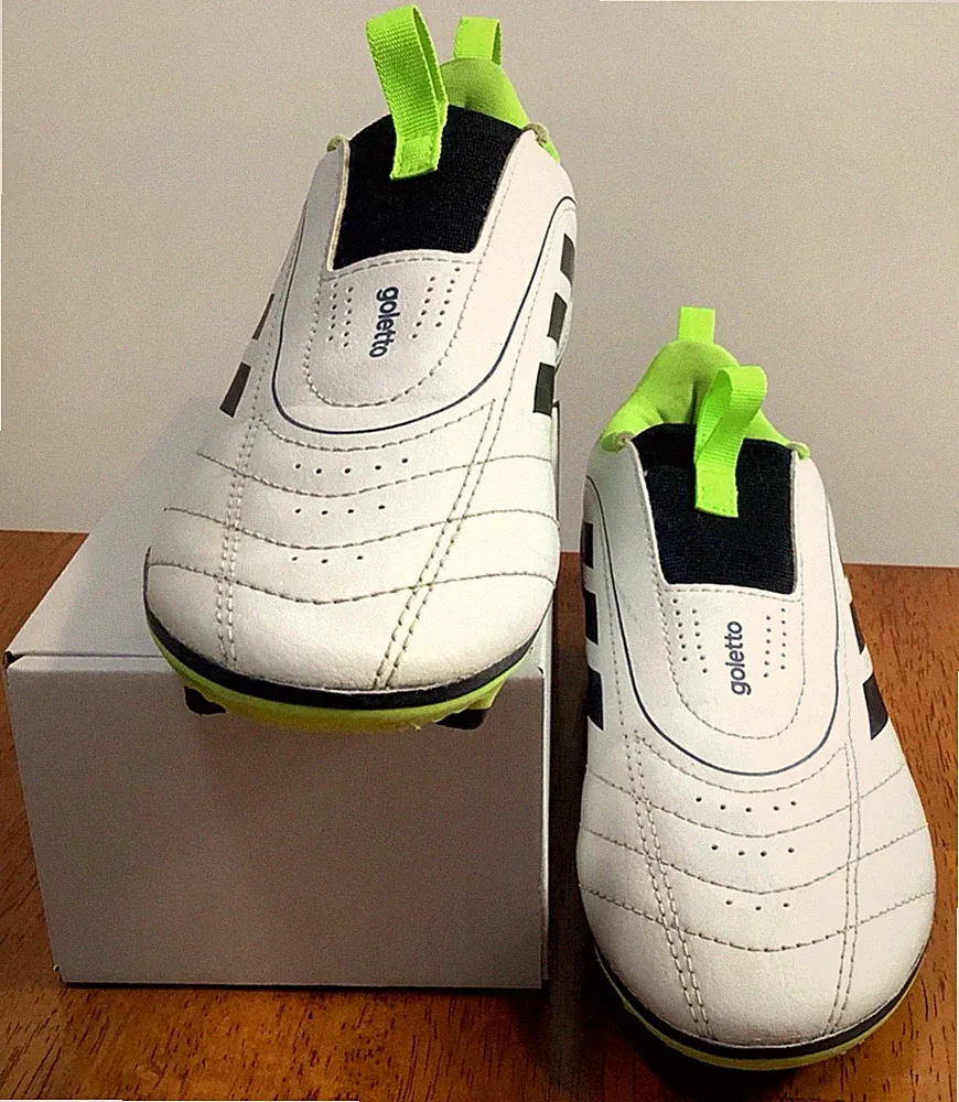 Adidas Goletto Kids Soccer Cleats White Black Size: 1.5**Very Good Cond.**