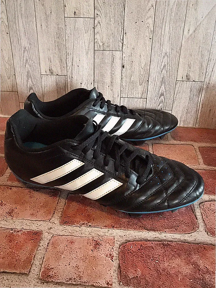 Adidas Goletto V B3598 Mens 11.5 Leather Black Soccer Cleats Boots