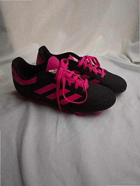 Adidas Goletto VI FG J Soccer Cleats Youth 4.5 Black Shock Pink Athletic Shoes