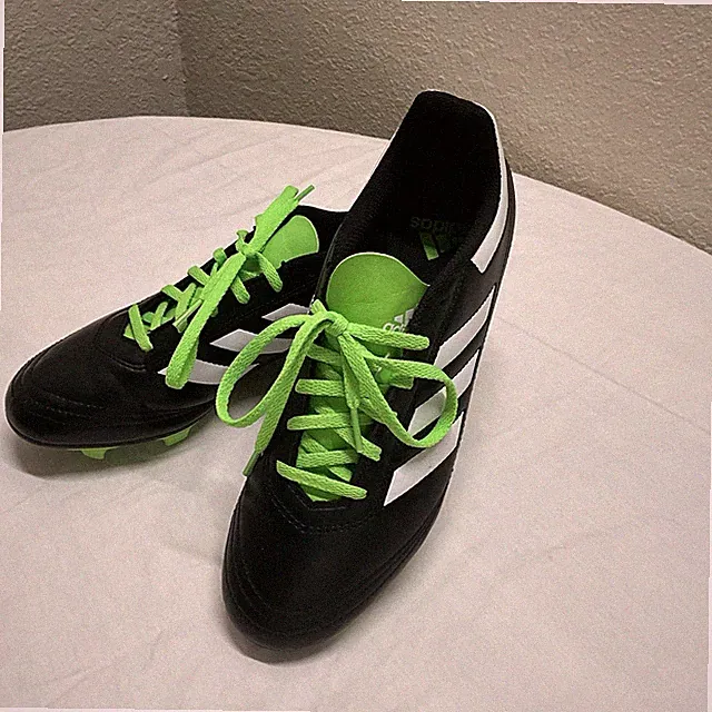 Adidas Goletto VI Soccer Cleats Men's Size 8 US Black White Green Neon
