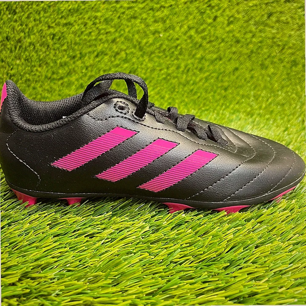 Adidas Goletto VII FG Girls Size 2.5Y Black Pink Running Outdoor Soccer Cleats