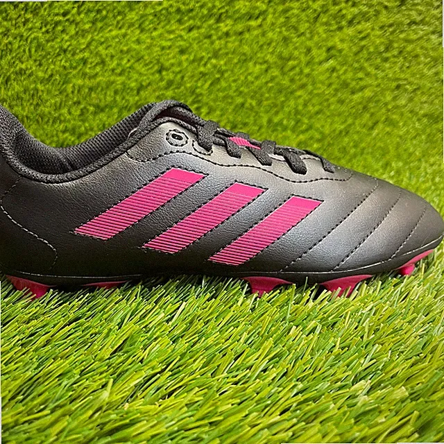 Adidas Goletto VII FG Girls Size 3.5Y Black Pink Running Outdoor Soccer Cleats