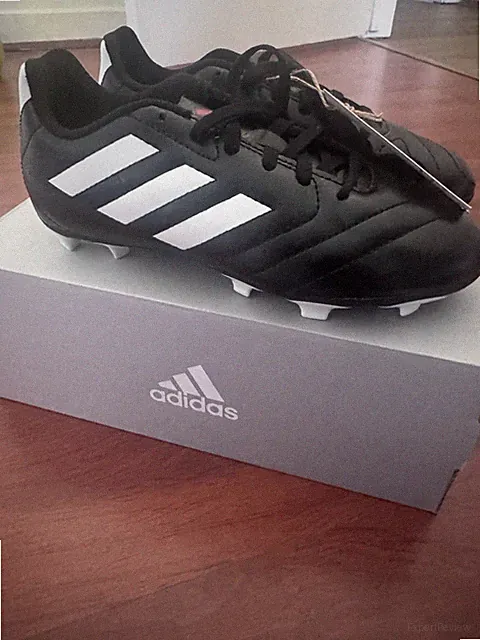 adidas Goletto VII FG J Boys Youth Soccer Cleats Black/White EE4485 US 3