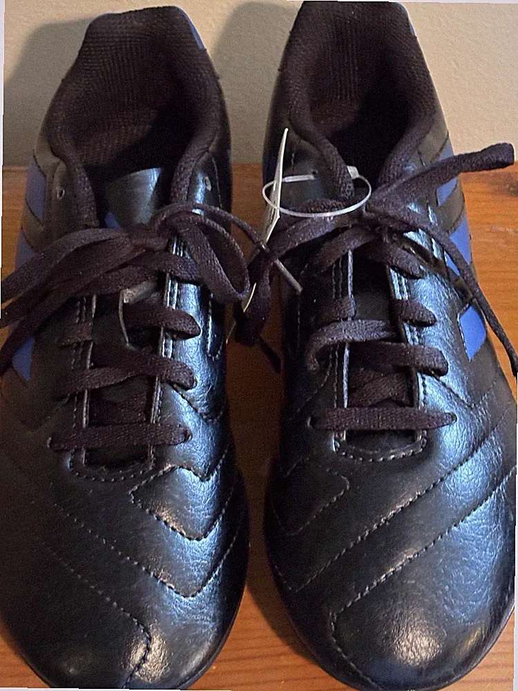 adidas Goletto VII FG J Youth Boys' Soccer Cleats Black/Blue US 3.5