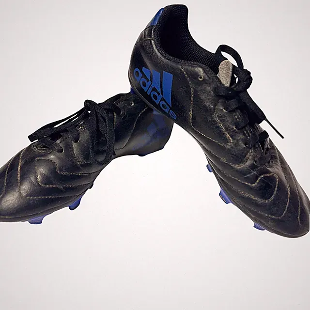 Adidas Goletto VII FG Kids Soccer Cleats Black Blue FV2894 Size 2.5 kids soccer