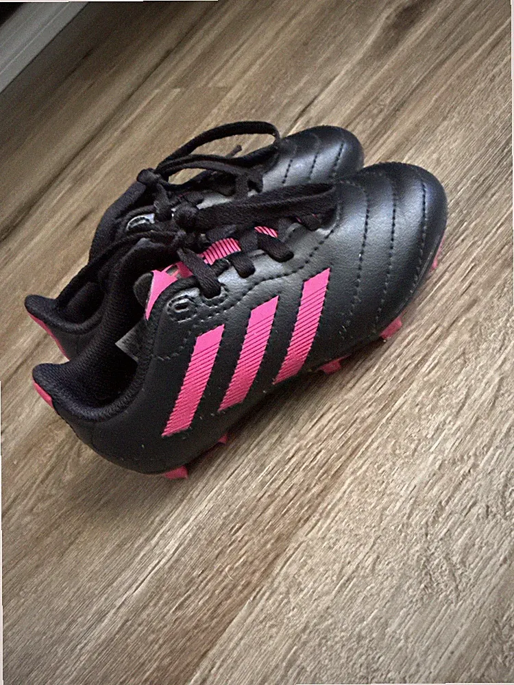 Adidas Goletto VII FG Soccer Cleats Toddler US Size 9.5 Black Pink Girls