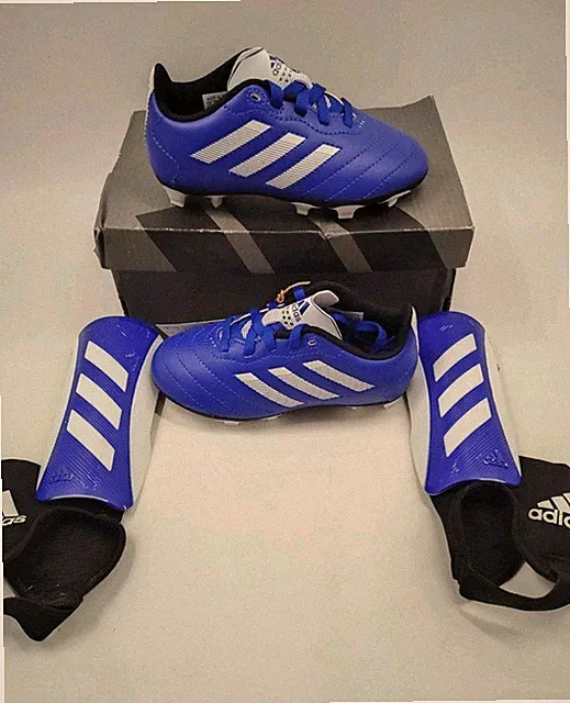 Adidas Goletto VII FG Soccer Cleats Youth Toddler Size 10K GW6162 + Shine Gaurds