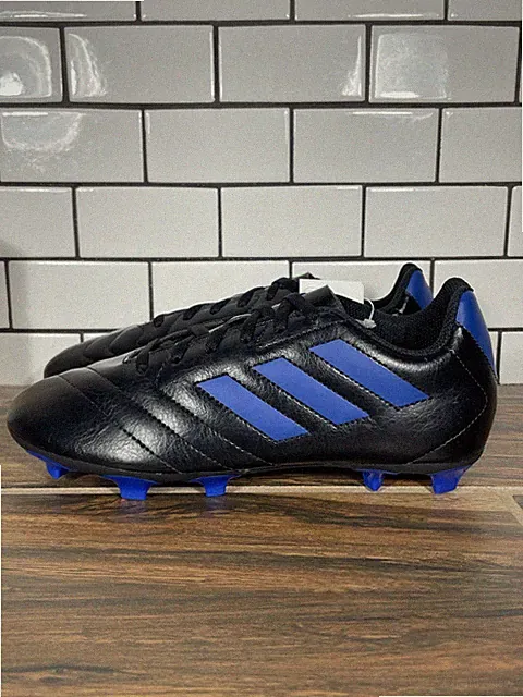 adidas Goletto VII FG Soccer Shoes Youth Boys Sz 5 Black Blue Futbol Sneaker NEW