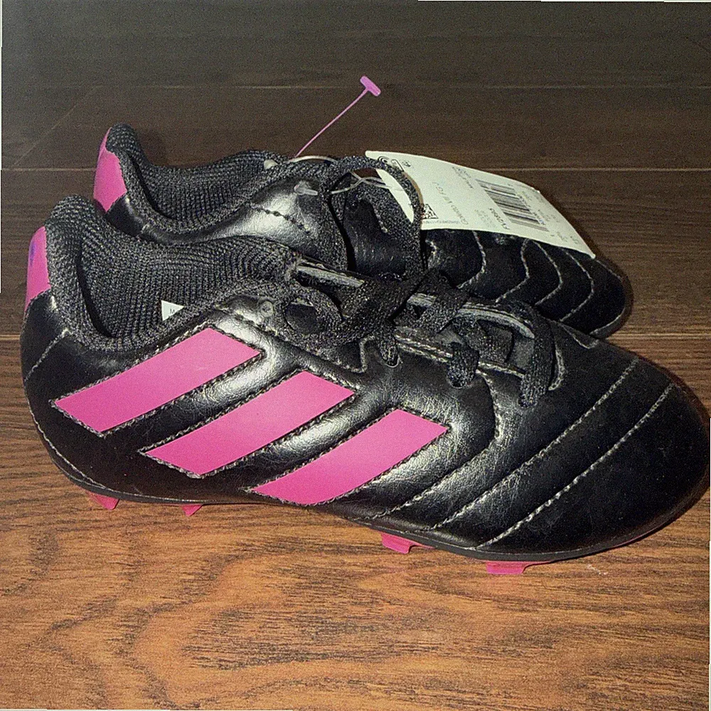 Adidas Goletto VII FG Youth Soccer Cleats Size 11K Black Pink Kids Girls FV2895