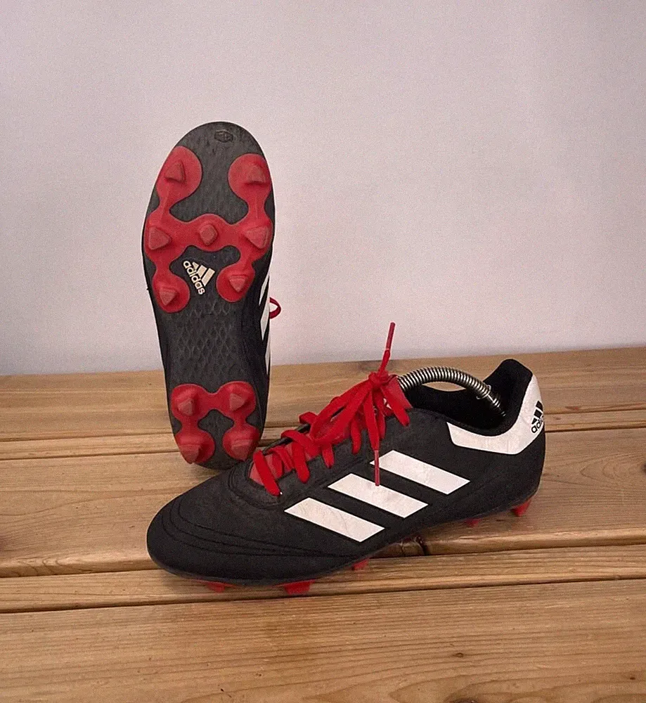 Adidas Goletto VII Firm Ground Soccer Cleats Men’s Size 5.5 Black White Red FG