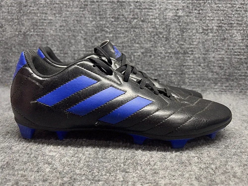 Adidas Goletto VII FV2886 Mens 10 Black Blue Lace Up Firm Ground Soccer Cleats