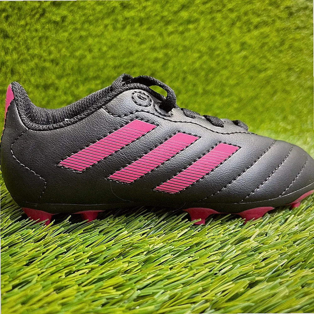 Adidas Goletto VIII FG Girls Size 10K Black Pink Running Leather Soccer Cleats