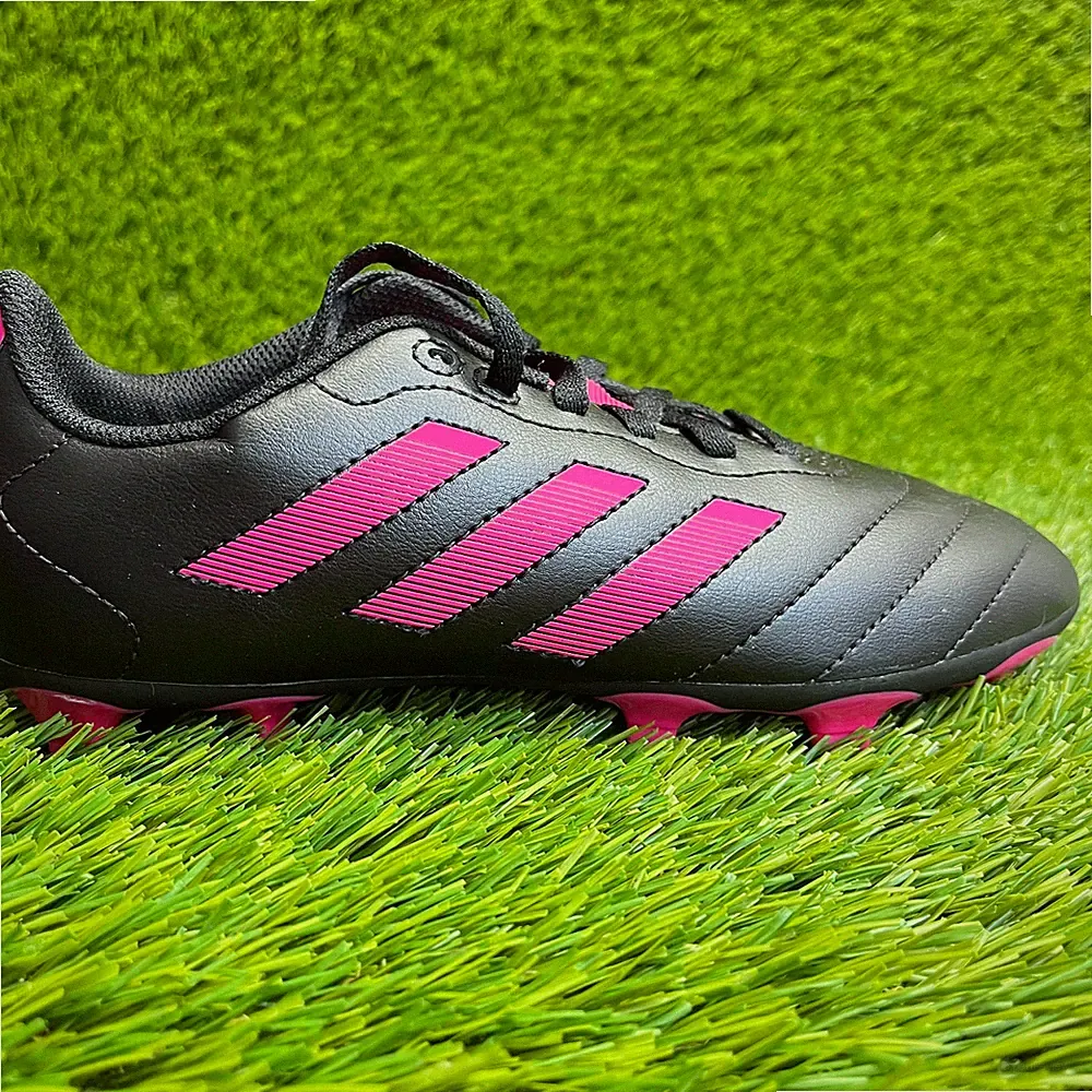 Adidas Goletto VIII FG Girls Size 3.5Y Black Pink Running Leather Soccer Cleats