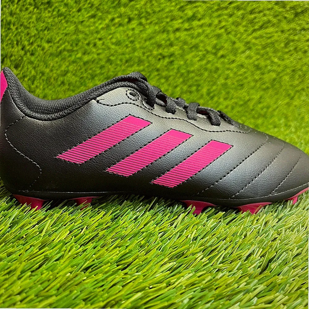 Adidas Goletto VIII FG Girls Size 3Y Black Pink Running Leather Soccer Cleats