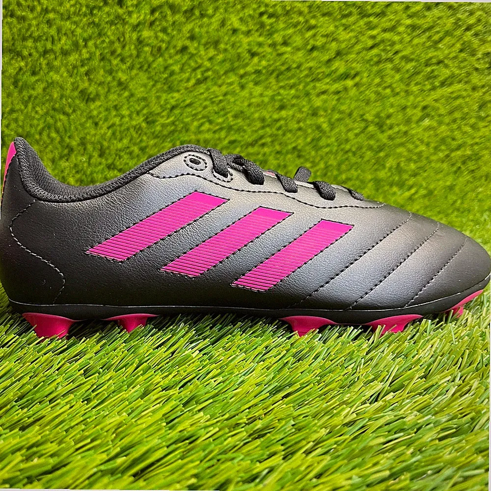Adidas Goletto VIII FG Girls Size 5Y Black Pink Running Leather Soccer Cleats
