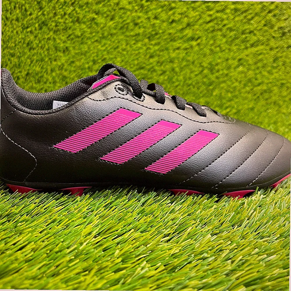 Adidas Goletto VIII FG Girls Size 6Y Black Pink Running Leather Soccer Cleats