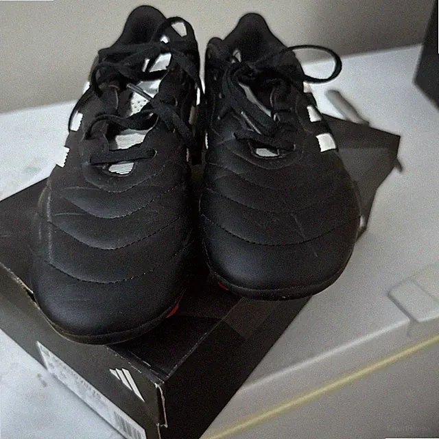 adidas Goletto VIII FG GX7993 Black White Red Leather Soccer Cleats