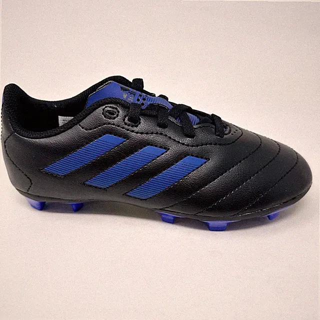 Adidas Goletto VIII FG J Black Blue Kids Youth Size 1 Soccer Cleats GX6906