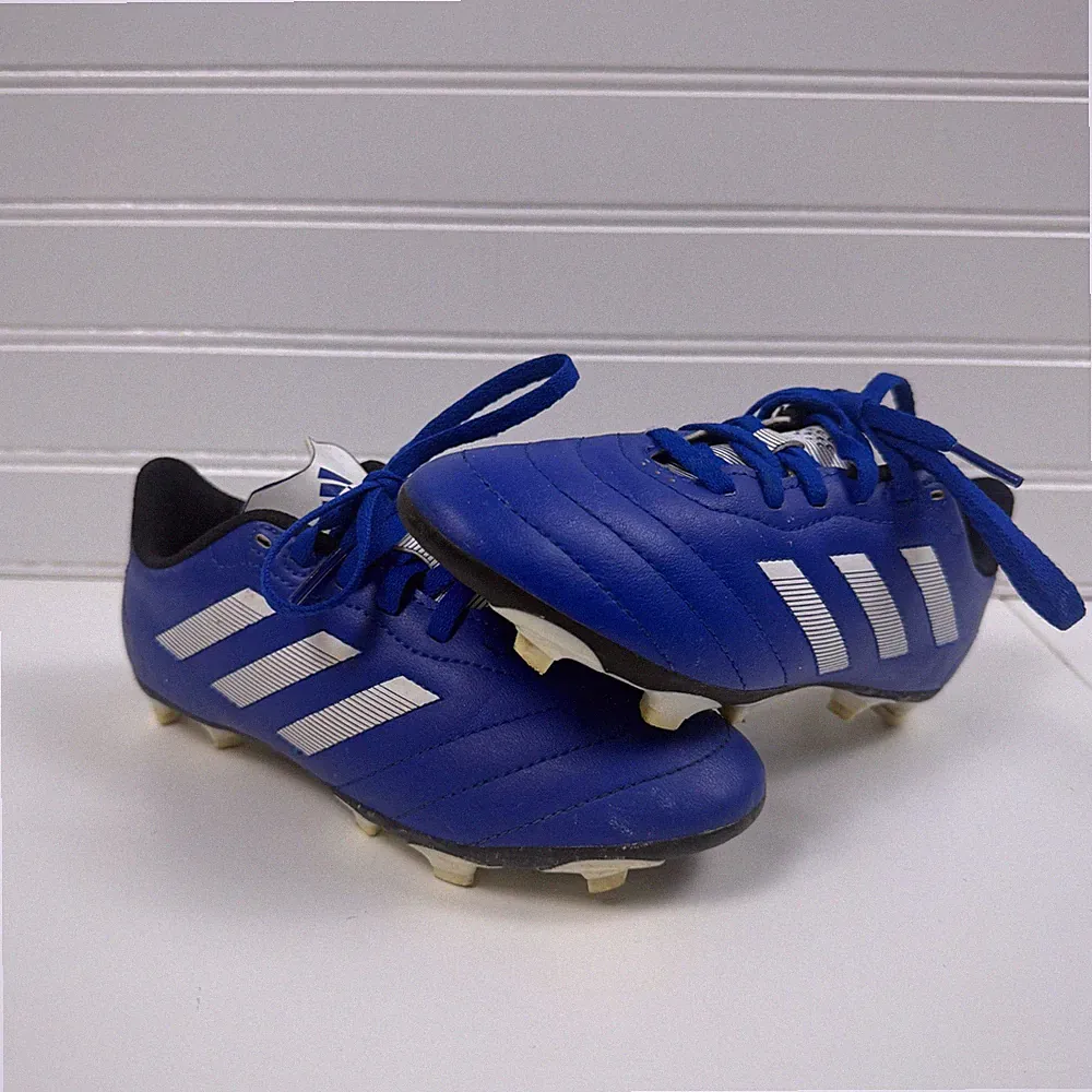 Adidas Goletto VIII FG J GW6162 Kids US 1.5 Soccer Cleats Blue White Leather