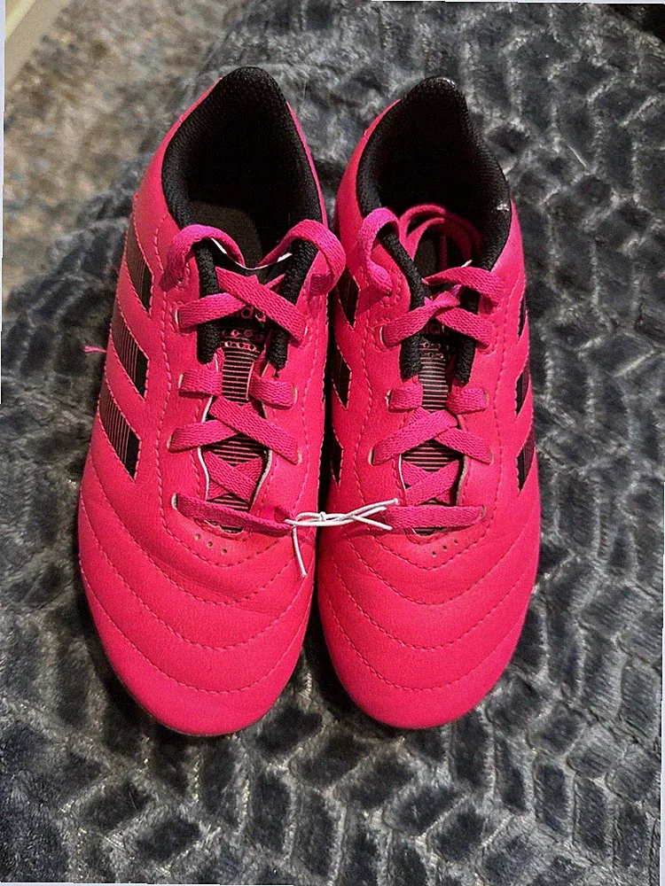 Adidas Goletto VIII FG J Soccer Cleats GW6163 Kids Size 13 Preowned Pink & Black