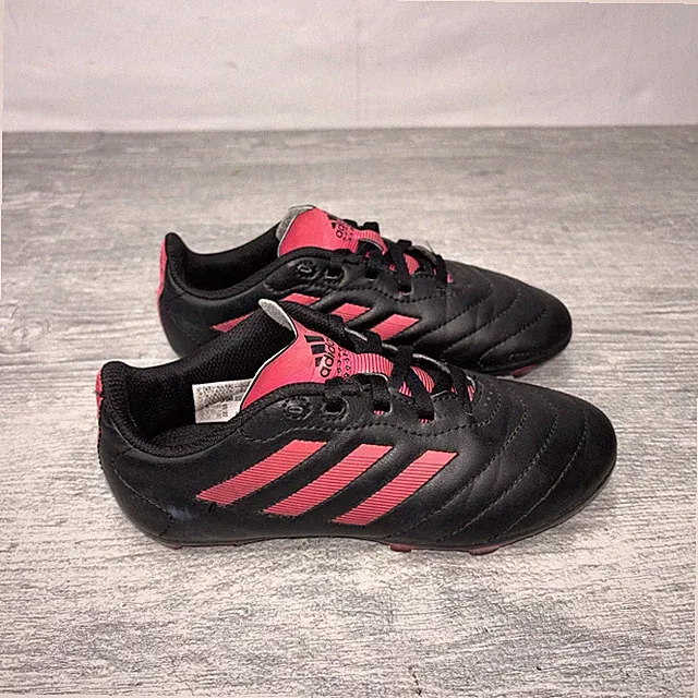 Adidas Goletto VIII FG J Soccer Cleats Kids Size 1 Black Pink GX6907