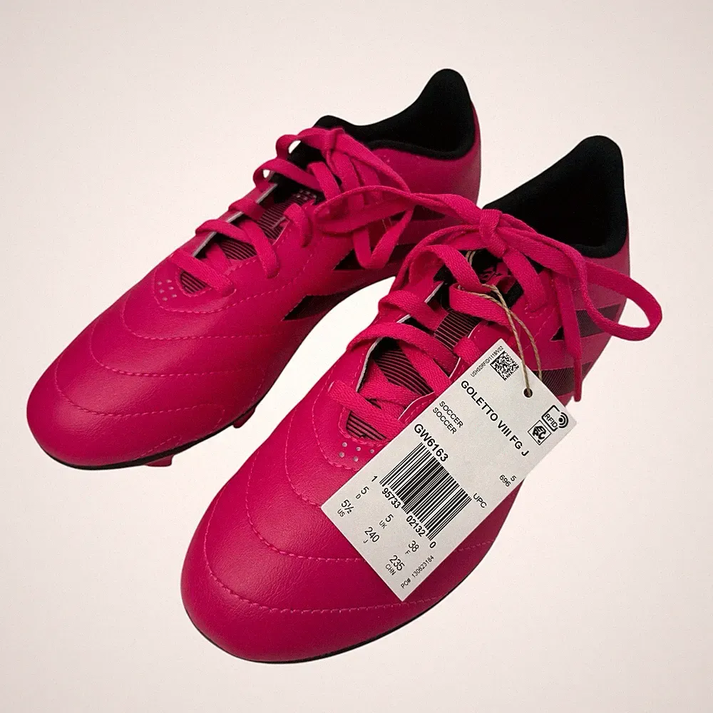 Adidas Goletto VIII FG J Youth Girls Size 5.5 Soccer Cleats Pink NWT