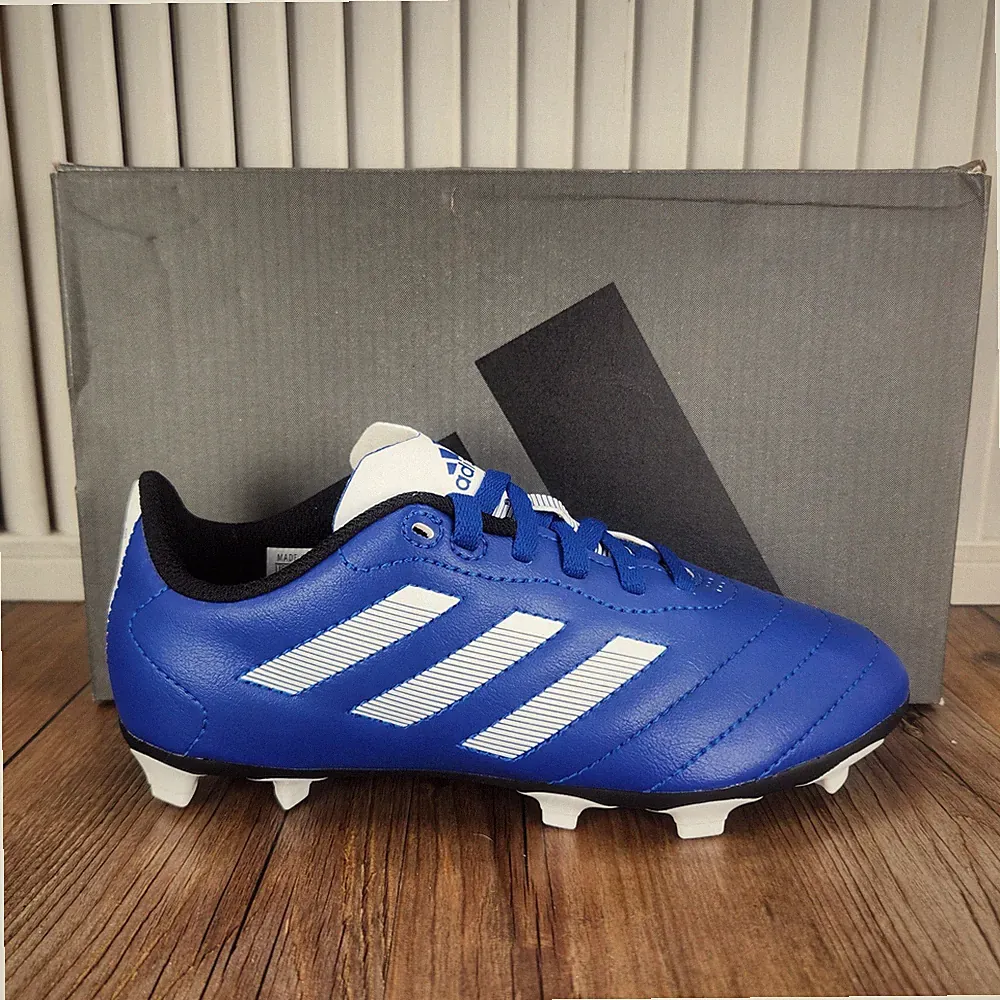 Adidas Goletto VIII FG Junior Size 1.5 Blue White Athletic Soccer Cleats GW6162