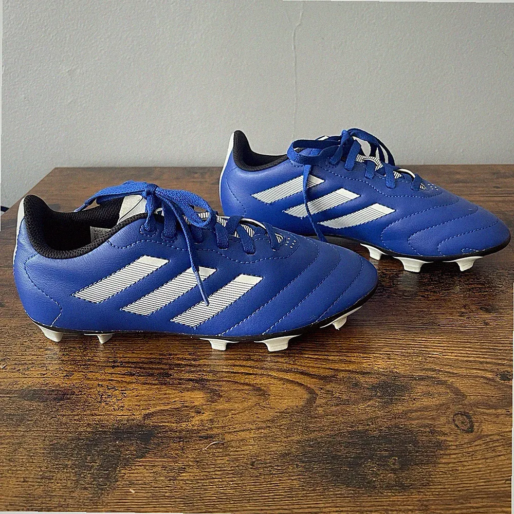 Adidas Goletto VIII FG Junior Soccer Cleats Royal Blue Kids Size 3.5