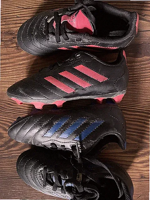 Adidas Goletto Viii FG Junior Soccer Cleats Size 11 and 12 Kids Black Blue Pink