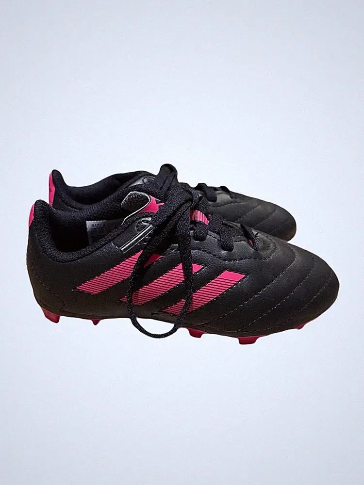 Adidas Goletto VIII FG Kids Soccer Cleats Black And Pink - Toddler Size 10.5
