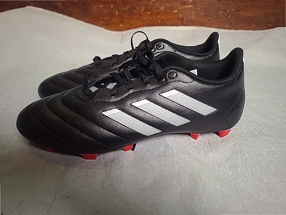 Adidas Goletto VIII FG Men's Size 9.5 Black White Leather Soccer Cleats Shoes