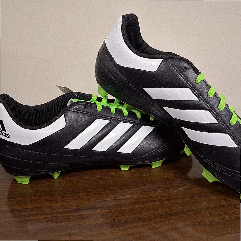 Adidas Goletto VIII FG Mens Size 11.5 Black White Running Leather Soccer Cleats