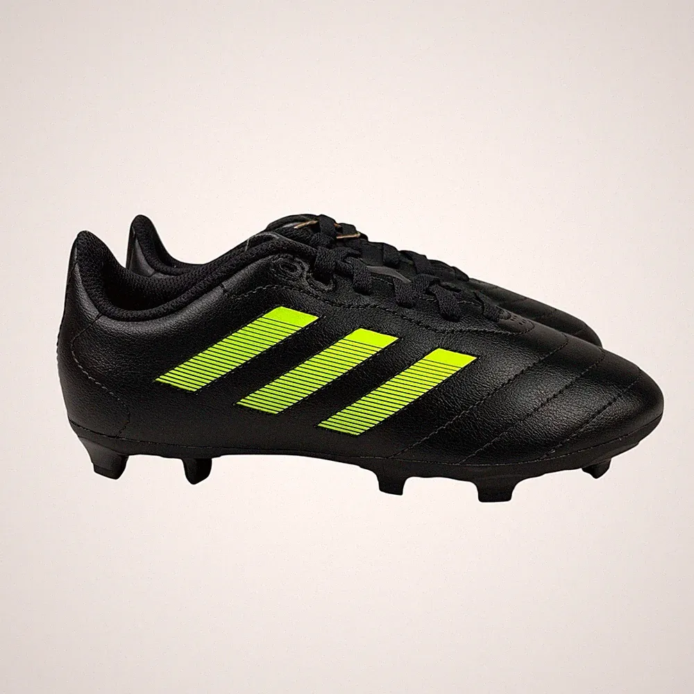 Adidas Goletto VIII Firm Ground Black Lemon ID6101 Soccer Cleats Youth Size 1.5