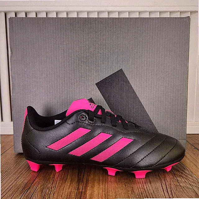 Adidas Goletto VIII Firm Ground FG Junior Sz 3.5 Black Pink Soccer Cleats GX6907