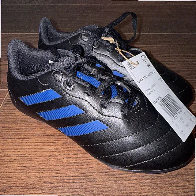 adidas Goletto VIII Firm Ground Soccer Cleats Kids Boys 12K Athletic Shoes Black