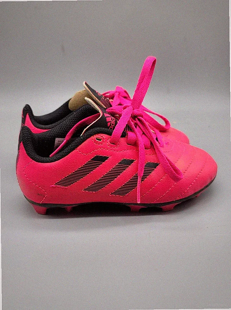 ADIDAS GOLETTO VIII FIRM GROUND SOCCER CLEATS PINK / BLACK Kids Size 10