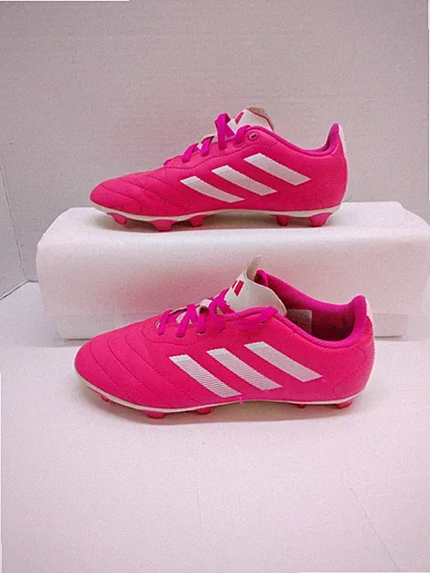 Adidas Goletto VIII Firm Ground Soccer Cleats Pink White Youth Size 3.5 Lace Up