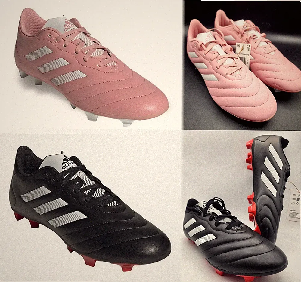 adidas Goletto VIII Firm Ground Soccer Shoe Cleats Unisex Black/White/Red - Pink