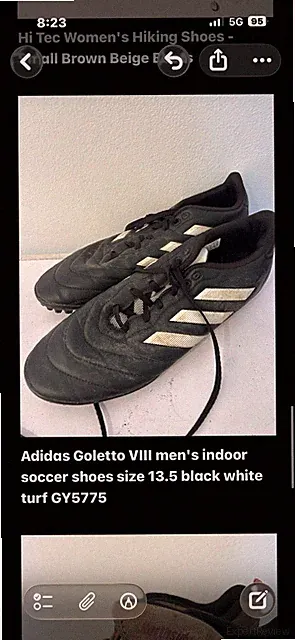 adidas Goletto VIII Men's Turf Soccer Shoes Black/White 2022 GY5775