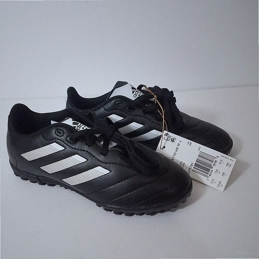 Adidas Goletto VIII Soccer Cleats GY5781 Black Indoor Turf Size 13.5 Kids NEW